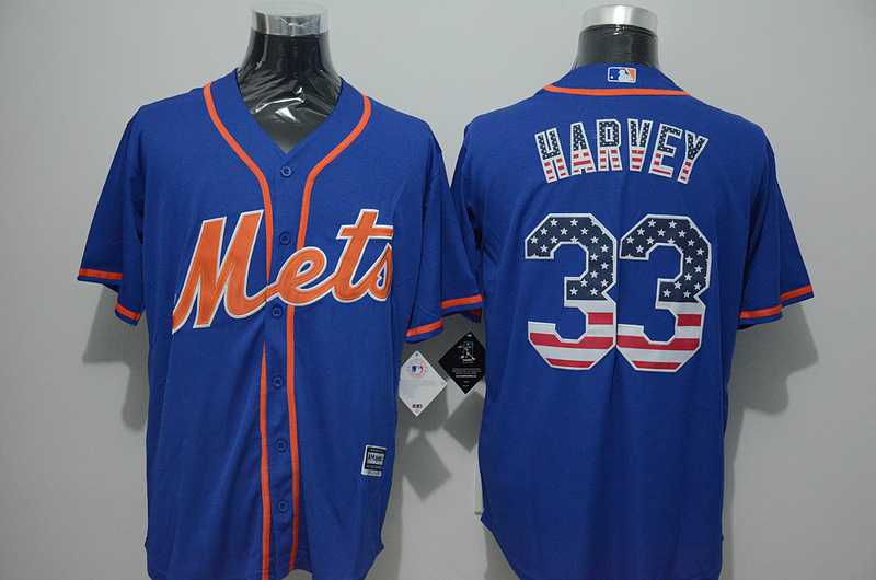 New York Mets #33 Matt Harvey Blue USA Flag Fashion Stitched MLB Jersey,We sell and wholesale New York Mets #33 Matt Harvey Blue USA Flag Fashion Stitched MLB Jersey on line form chian!